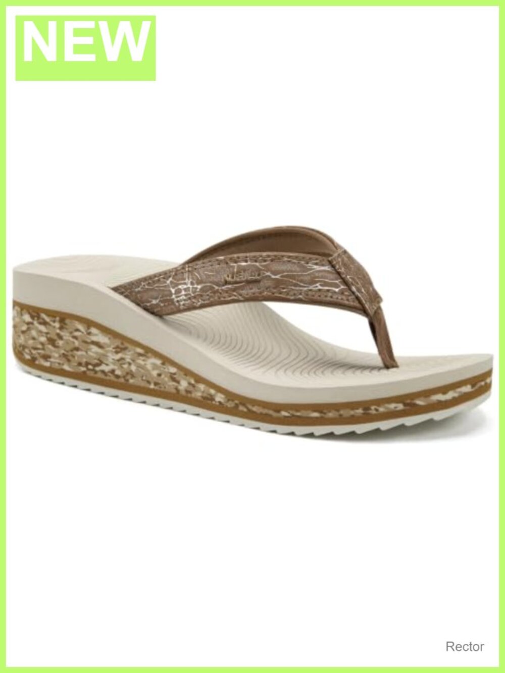 Platform Flip Flops with Arch Support Yoga Mat Footbed Boho Wedge Sandals